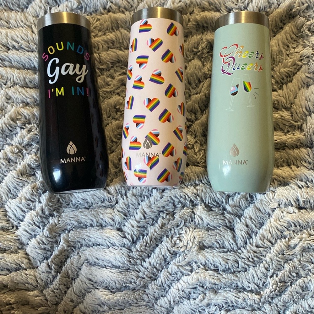 Anna Insulated Drinkware Set - Black, Pink, Green